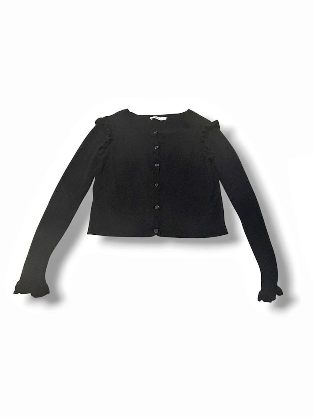 Zara Black Ruffle Cardigan - Size Small🍂 - Picture 3 of 5